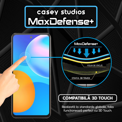 Folie Sticla MaxDefense+ - Huawei P smart 2021 - Negru