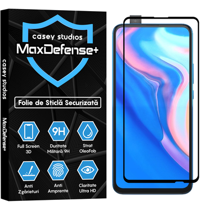 Folie Sticla MaxDefense+ - Huawei P Smart Z/Y9 Prime 2019 - Negru