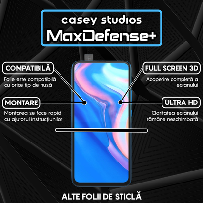 Folie Sticla MaxDefense+ - Huawei P Smart Z/Y9 Prime 2019 - Negru
