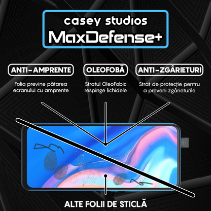 Folie Sticla MaxDefense+ - Huawei P Smart Z/Y9 Prime 2019 - Negru
