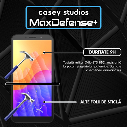 Folie Sticla MaxDefense+ - Huawei Y5p - Negru