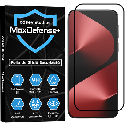 Folie Sticla MaxDefense+ - Huawei Pura 80 Pro - Negru