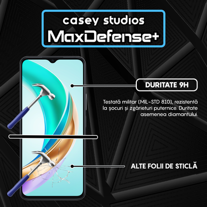 Folie Sticla MaxDefense+ - Honor X6b - Negru