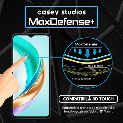 Folie Sticla MaxDefense+ - Honor X6b - Negru