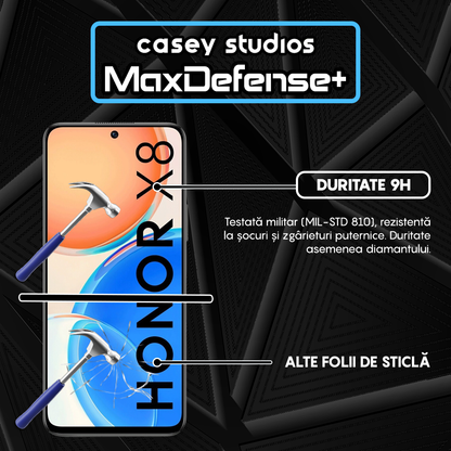 Folie Sticla MaxDefense+ - Honor X6/X8 5G - Negru