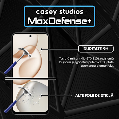Folie Sticla MaxDefense+ - Honor X7d - Negru