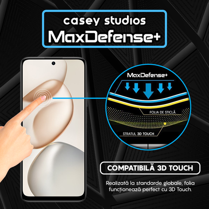 Folie Sticla MaxDefense+ - Honor X7d - Negru