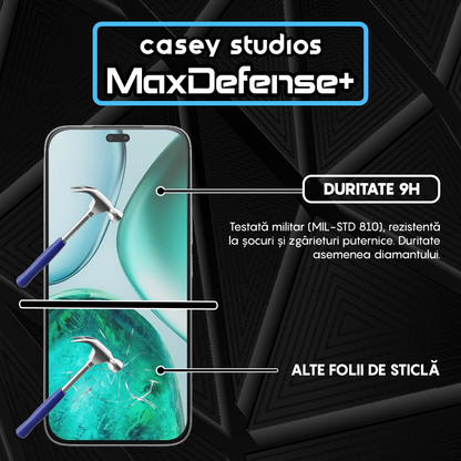 Folie Sticla MaxDefense+ - Honor X8c - Negru