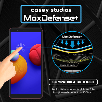 Folie Sticla MaxDefense+ - Samsung Galaxy M01 - Negru