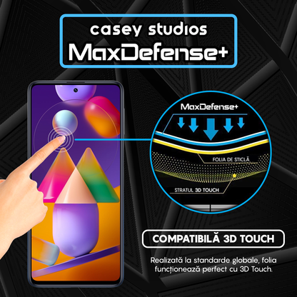 Folie Sticla MaxDefense+ - Samsung Galaxy M31S - Negru