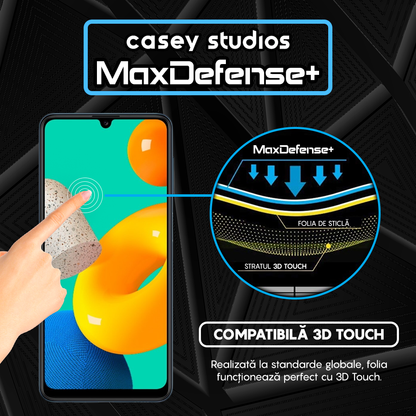 Folie Sticla MaxDefense+ - Samsung Galaxy M32 4G - Negru
