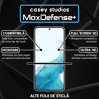 Folie Sticla MaxDefense+ - Samsung Galaxy M52 5G - Negru