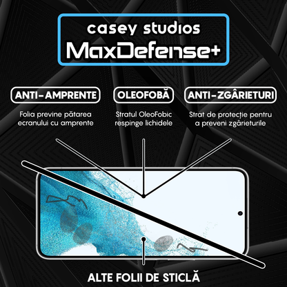 Folie Sticla MaxDefense+ - Samsung Galaxy M52 5G - Negru