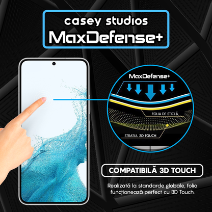 Folie Sticla MaxDefense+ - Samsung Galaxy M52 5G - Negru