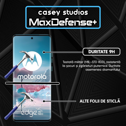 Folie Sticla MaxDefense+ - Motorola Edge 40/Edge 40 Neo - Negru