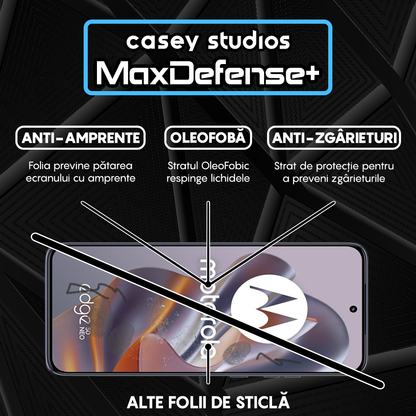Folie Sticla MaxDefense+ - Motorola Edge 50 Neo - Negru