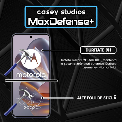 Folie Sticla MaxDefense+ - Motorola Edge 50 Neo - Negru