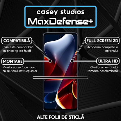 Folie Sticla MaxDefense+ - Motorola Edge S30 - Negru
