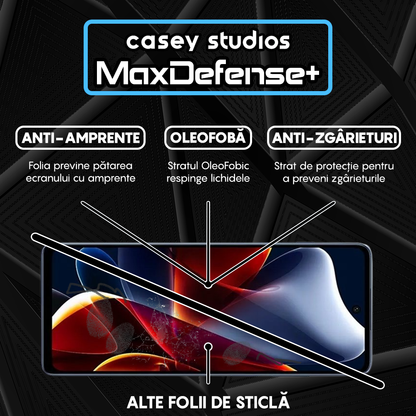 Folie Sticla MaxDefense+ - Motorola Edge S30 - Negru