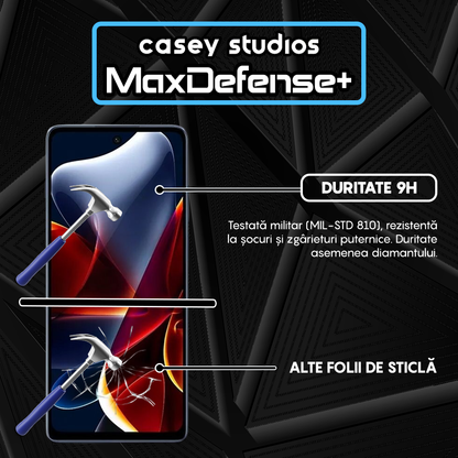 Folie Sticla MaxDefense+ - Motorola Edge S30 - Negru