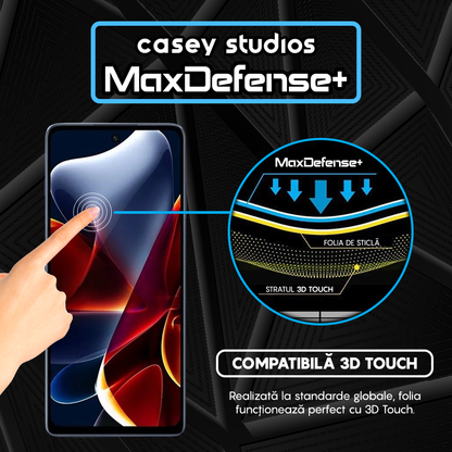 Folie Sticla MaxDefense+ - Motorola Edge S30 - Negru