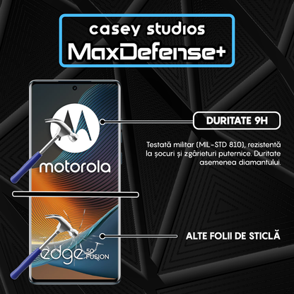 Folie Sticla MaxDefense+ - Motorola Edge 50 Fusion - Negru