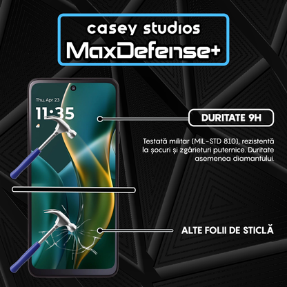 Folie Sticla MaxDefense+ - Motorola Moto G (2025) - Negru