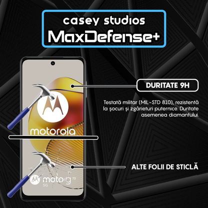 Folie Sticla MaxDefense+ - Motorola Moto G32/Moto G72/Moto G73 - Negru