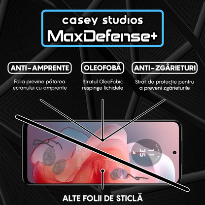 Folie Sticla MaxDefense+ - Motorola Moto G Power 2024 - Negru