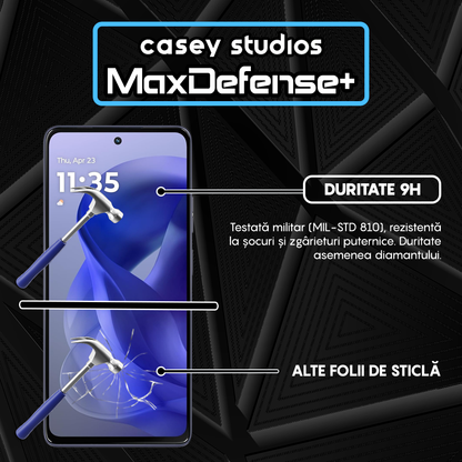 Folie Sticla MaxDefense+ - Motorola Moto G Power (2025) - Negru