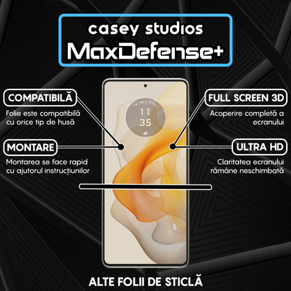 Folie Sticla MaxDefense+ - Motorola Moto G Stylus 5G 2024 - Negru