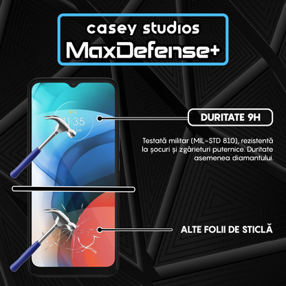 Folie Sticla MaxDefense+ - Motorola Moto E7 Power/Moto E7i Power - Negru