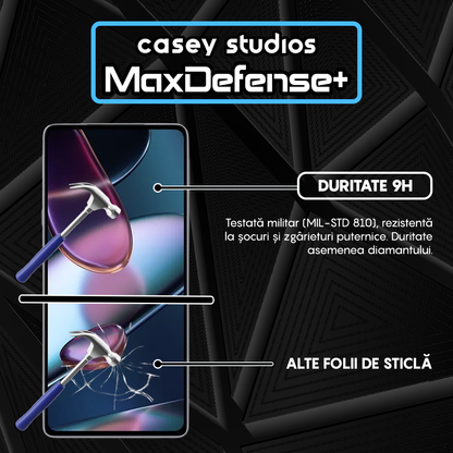 Folie Sticla MaxDefense+ - Motorola Moto Edge X30 - Negru