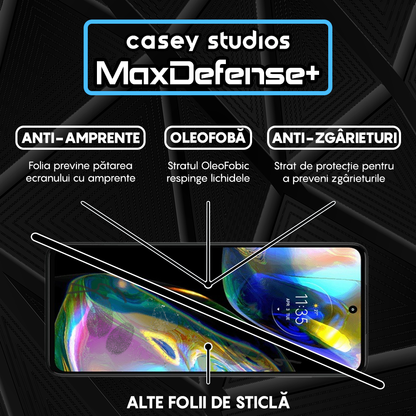 Folie Sticla MaxDefense+ - Motorola Moto G52/Moto G82 5G - Negru