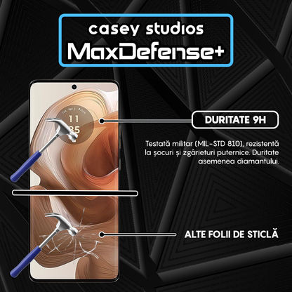 Folie Sticla MaxDefense+ - Motorola S50 Neo - Negru