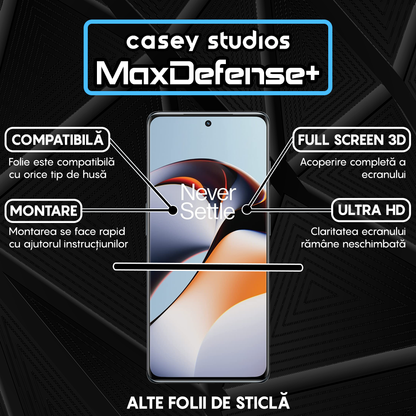 Folie Sticla MaxDefense+ - OnePlus 11R - Negru