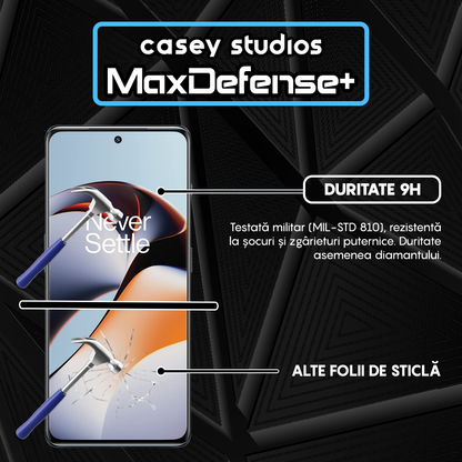 Folie Sticla MaxDefense+ - OnePlus 11R - Negru