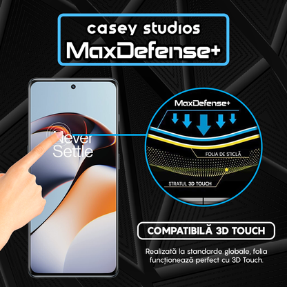 Folie Sticla MaxDefense+ - OnePlus 11R - Negru