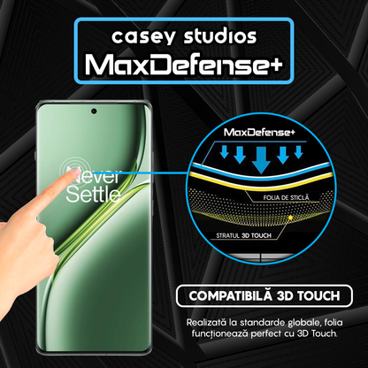 Folie Sticla MaxDefense+ - OnePlus Ace 3 Pro - Negru