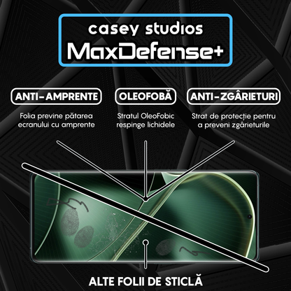 Folie Sticla MaxDefense+ - Oppo Find X6 - Negru