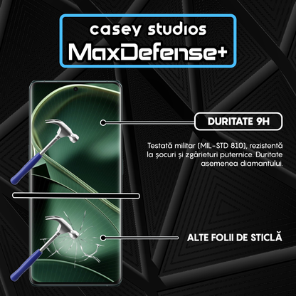 Folie Sticla MaxDefense+ - Oppo Find X6 - Negru