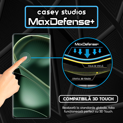 Folie Sticla MaxDefense+ - Oppo Find X6 - Negru