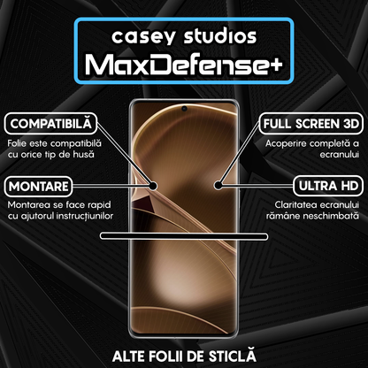 Folie Sticla MaxDefense+ - Oppo Find X6 Pro - Negru