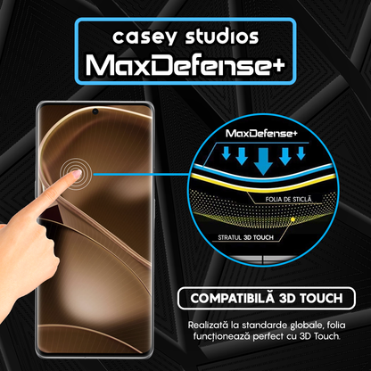 Folie Sticla MaxDefense+ - Oppo Find X6 Pro - Negru