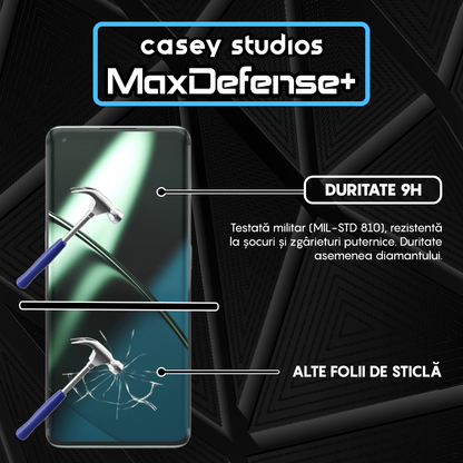 Folie Sticla MaxDefense+ - OnePlus 10 Pro/11 - Negru