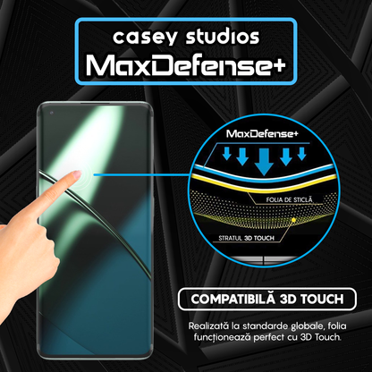 Folie Sticla MaxDefense+ - OnePlus 10 Pro/11 - Negru