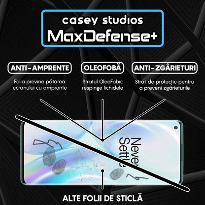 Folie Sticla MaxDefense+ - OnePlus 8 Pro - Negru