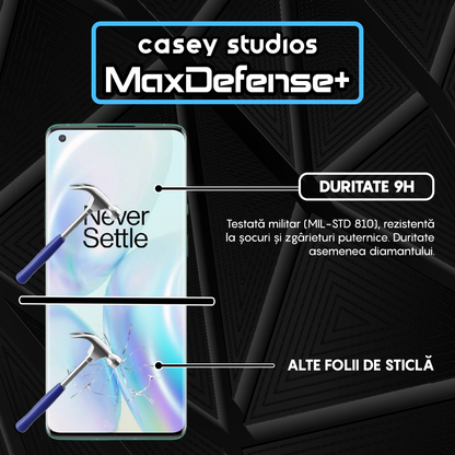 Folie Sticla MaxDefense+ - OnePlus 8 Pro - Negru