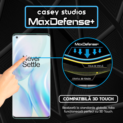 Folie Sticla MaxDefense+ - OnePlus 8 Pro - Negru