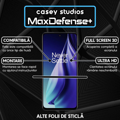 Folie Sticla MaxDefense+ - OnePlus Nord N30 SE - Negru